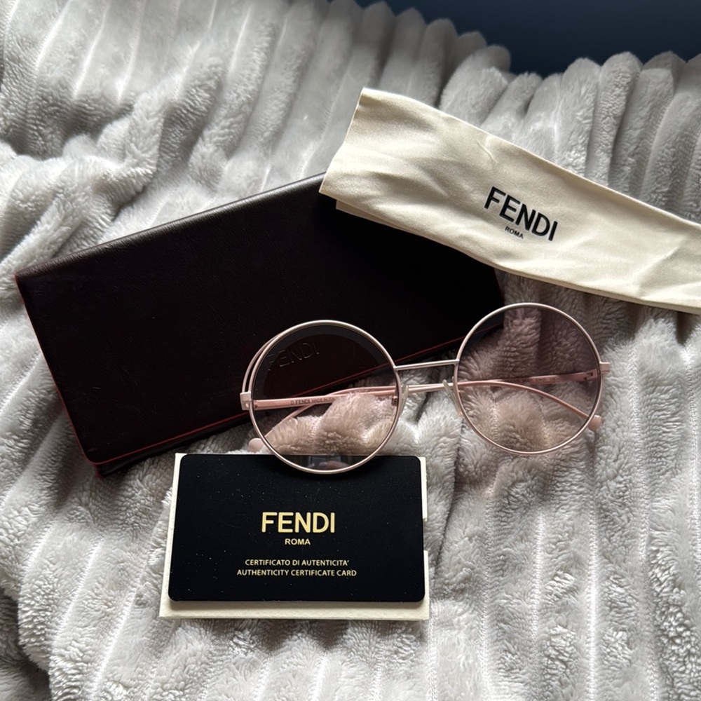 Fendi Pink Round Sunglasses